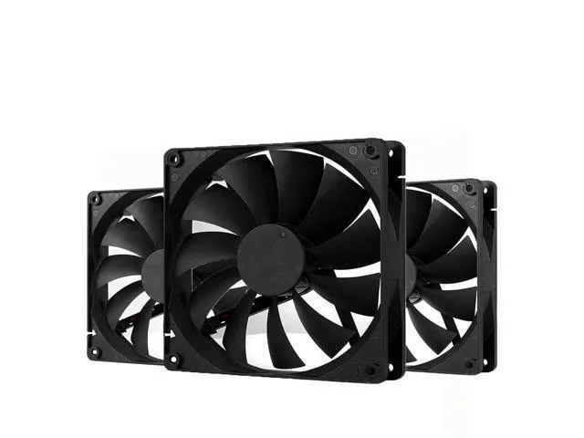 LORDWORLD LORDWORLD 140mm PWM Case Fan 1700RPM 3-Pack Black — product photo