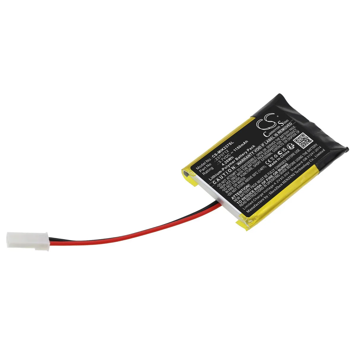 Cameron &amp; Co Cameron &amp; Co 3.7V 1.15Ah Li-Polymer Battery 2370712 Black — product photo