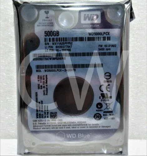 Western Digital Western Digital WD5000LPCX 500 GB 2.5" SATA HDD accessory — product photo