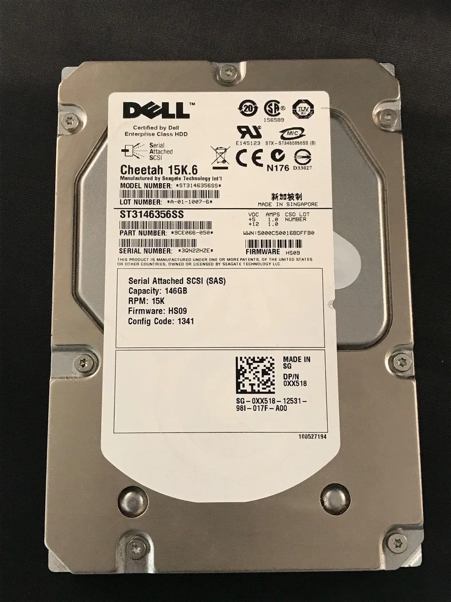 DELL DELL ST3146356SS 146GB 3.5" SAS 15K internal hard drive — product photo
