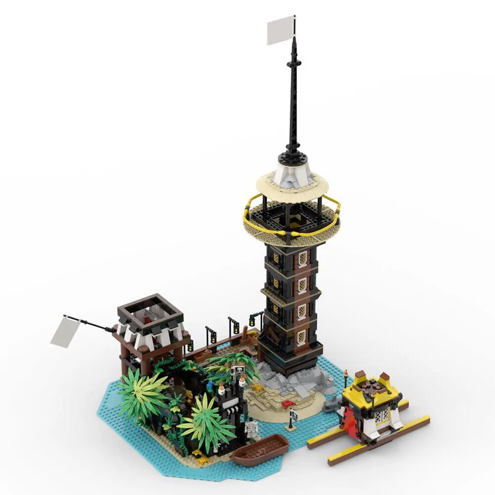 ZITIANYOUBUILD ZITIANYOUBUILD MOC-41424 Lighthouse Fortress Watchtower 1990 Parts — product photo