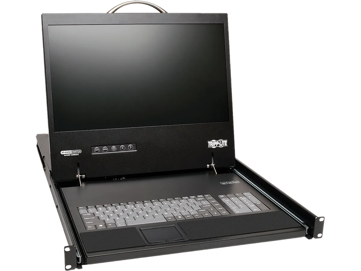 Tripp Lite Tripp Lite B070-008-19-IP 8-Port Cat5 KVM Switch 19" LCD 1U IP Remote Access — product photo