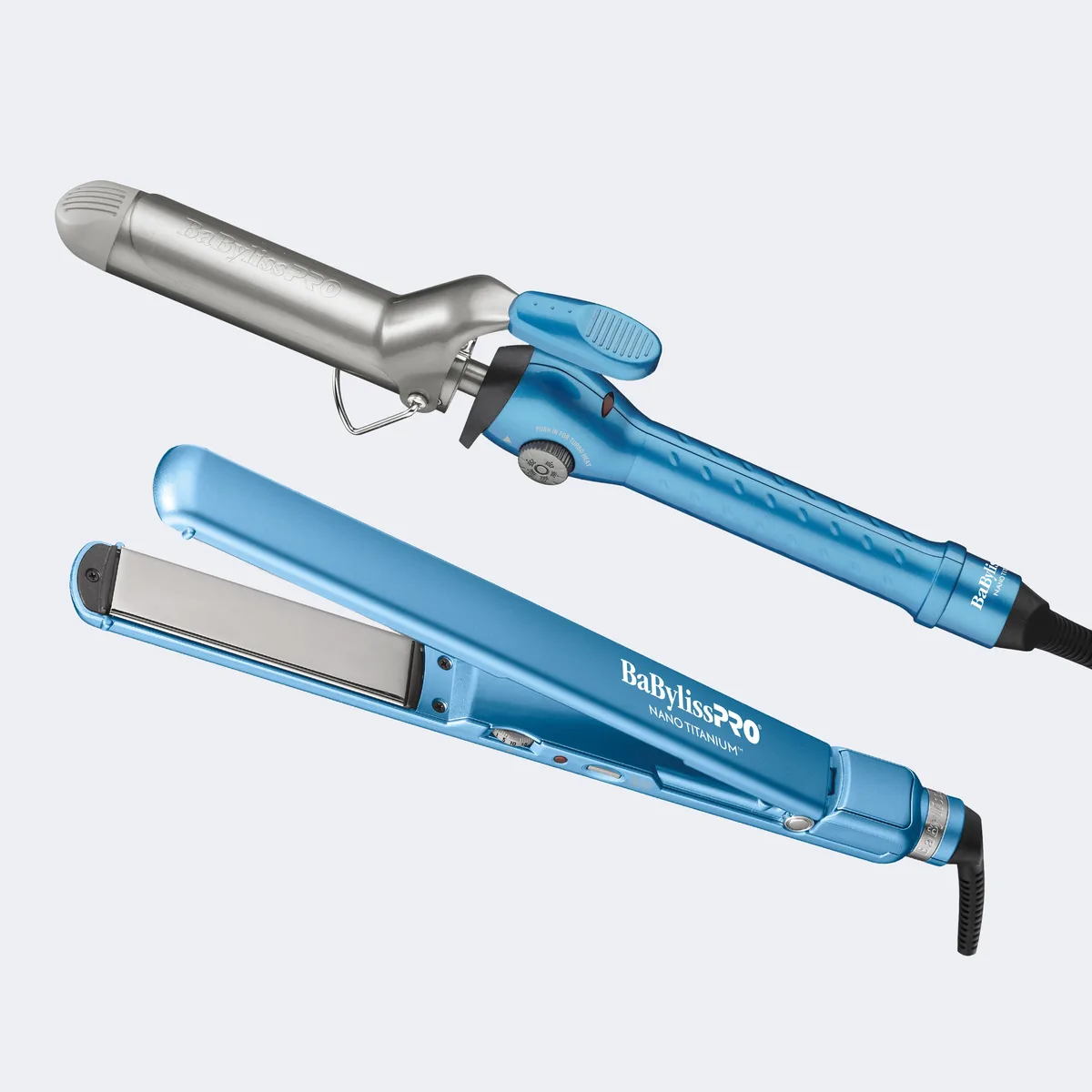 Babyliss Pro Babyliss Pro BNTPP95 1¼" Spring Curl Iron & 1" Ultra-Thin Flat Iron Prepack — product photo