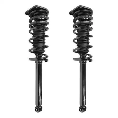 Two rear complete strut assemblies in a kit, silver metal finish