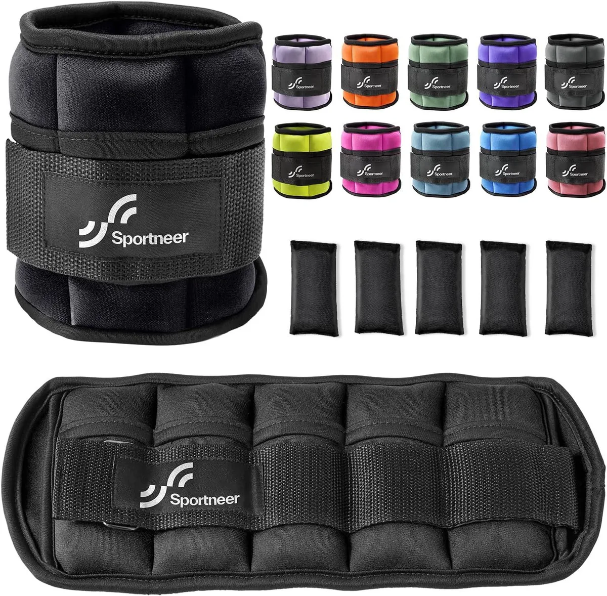 TAURKENAM TAURKENAM Adjustable Ankle Weights 2-10 lbs Pair weight training — product photo