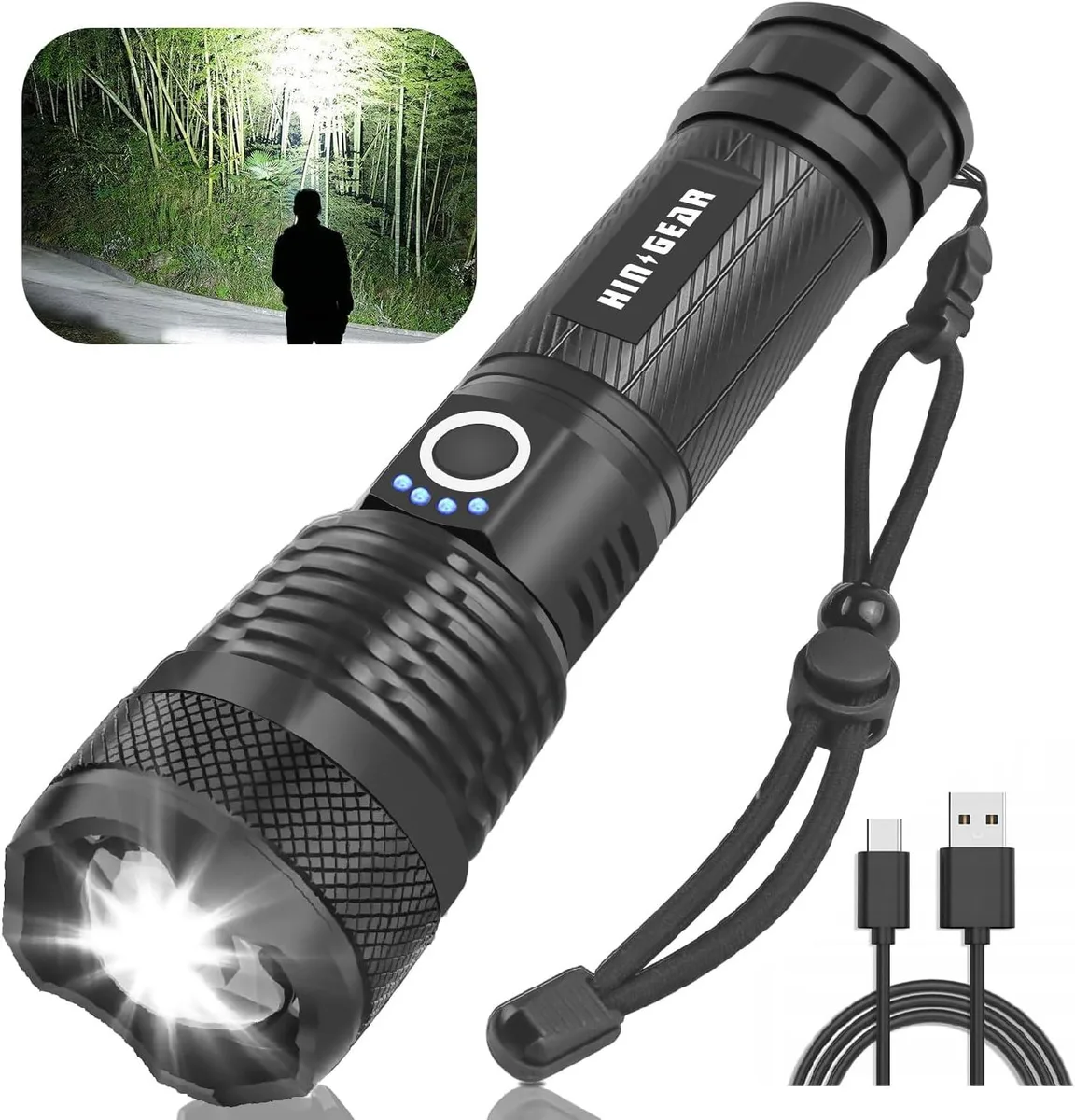 lelisten lelisten XHP70.2 flashlight 10000 lumens 4000mAh Type-C zoomable 5 modes — product photo