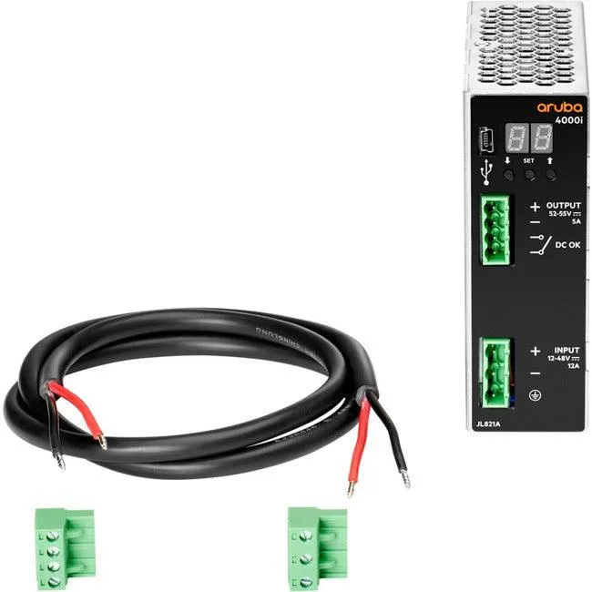 HP HP JL821A 4000i PoE 12-48VDC 54VDC 240W DIN power supply — product photo