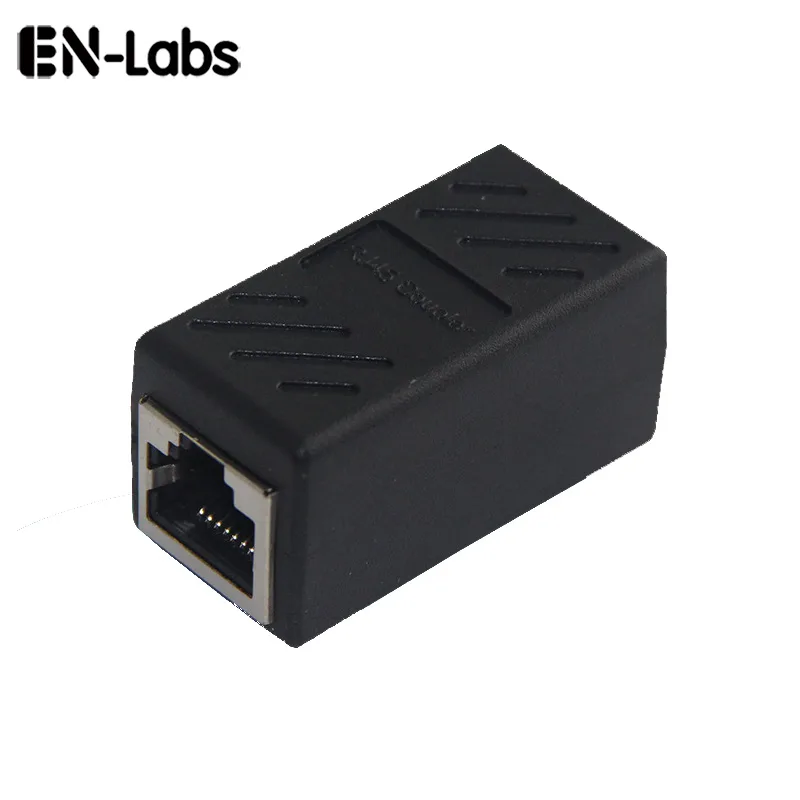 EN-Labs EN-Labs 11-001-263 Shielded RJ45 Female-Female Coupler Cat8 Cat7 Cat6 Cat5e Black — product photo