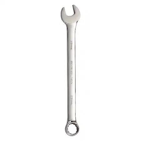 Westward 29 mm combination wrench, chrome finish, offset head