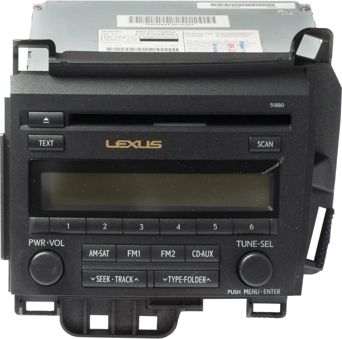 1 Factory Radio 1 Factory Radio 8612076050 receiver for 2011-13 Lexus CT200H AM FM SAT CD MP3 — product photo