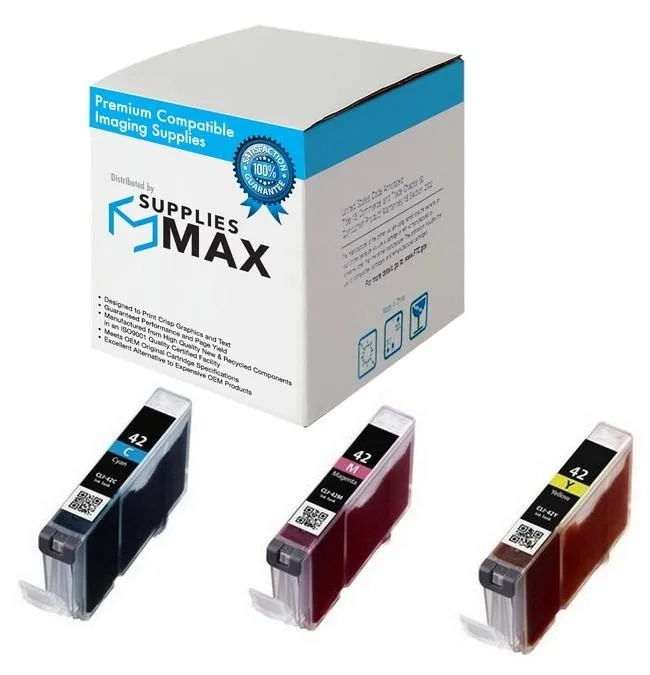 SuppliesMax SuppliesMax CLI-42CMY Inkjet Combo Pack Cyan Magenta Yellow — product photo