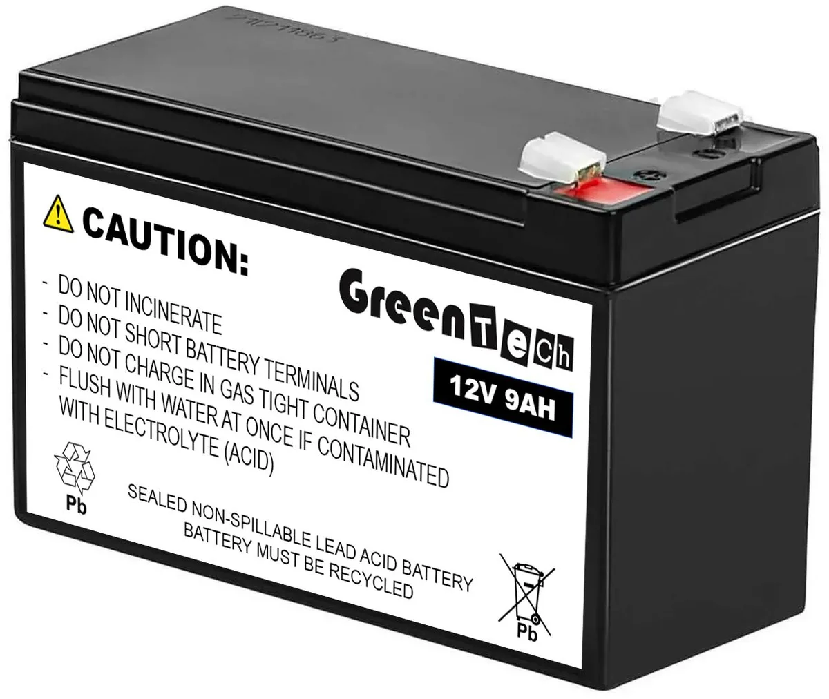 GreenTechLLC GreenTechLLC RB1290 12V 9AH F2 UPS Battery — product photo