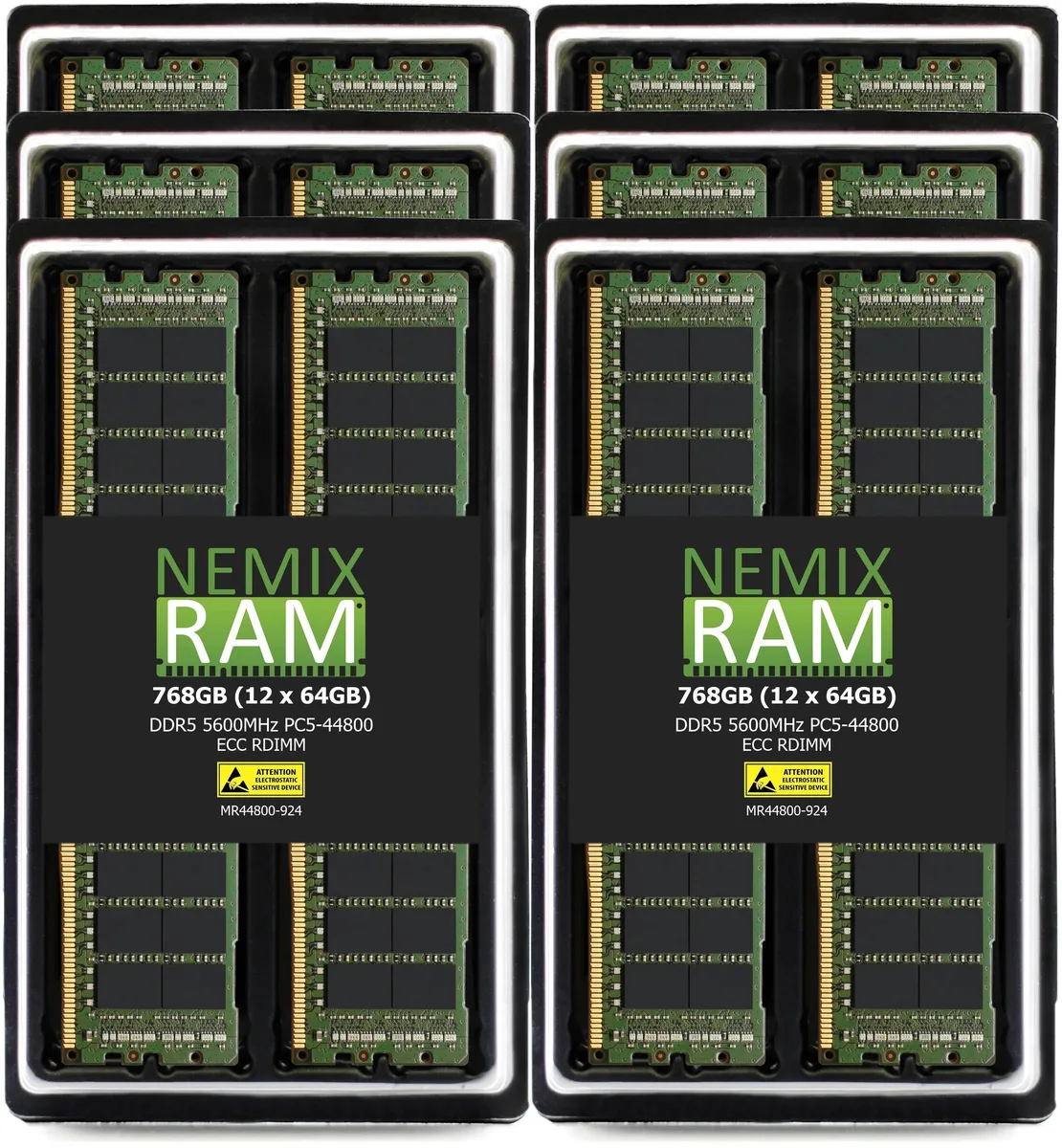 NEMIX RAM NEMIX RAM 512GB (16x32GB) DDR5 5600 CL46 1.1V 288-Pin ECC RDIMM Server RAM — product photo