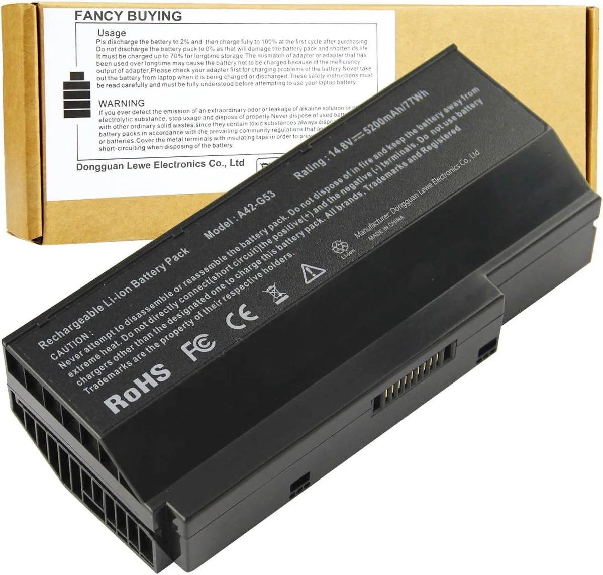 PISKEKAT PISKEKAT 8-cell laptop battery 5200mAh 14.8V for Asus A42-G53 — product photo