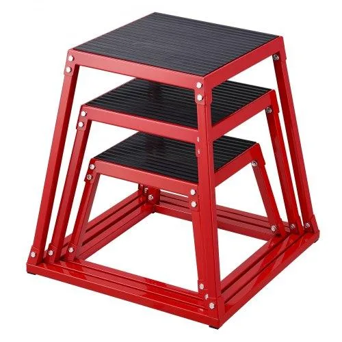 VEVOR VEVOR 3-Piece Plyometric Jump Box Set 12/18/24 Inch Red — product photo