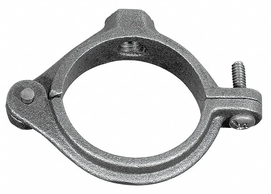 Galvanised malleable iron split-ring pipe hanger, 3/8 inch rod size