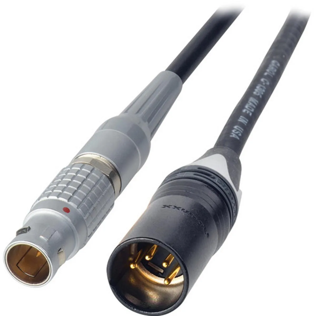 Laird Technologies Laird 10' Lemo 2B-6-Pin to XLR 4-Pin Male 12V DC Power Adapter Cable — product photo