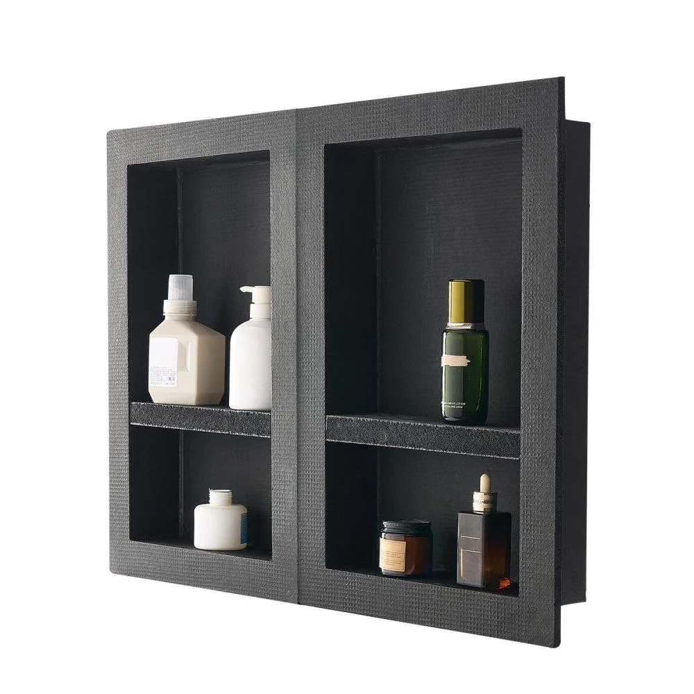 VEVOR VEVOR XPSNICHE162402 16x24in Dual Shower Niche Black — product photo