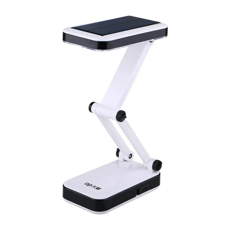 White foldable desk lamp with 24 LEDs and adjustable arm