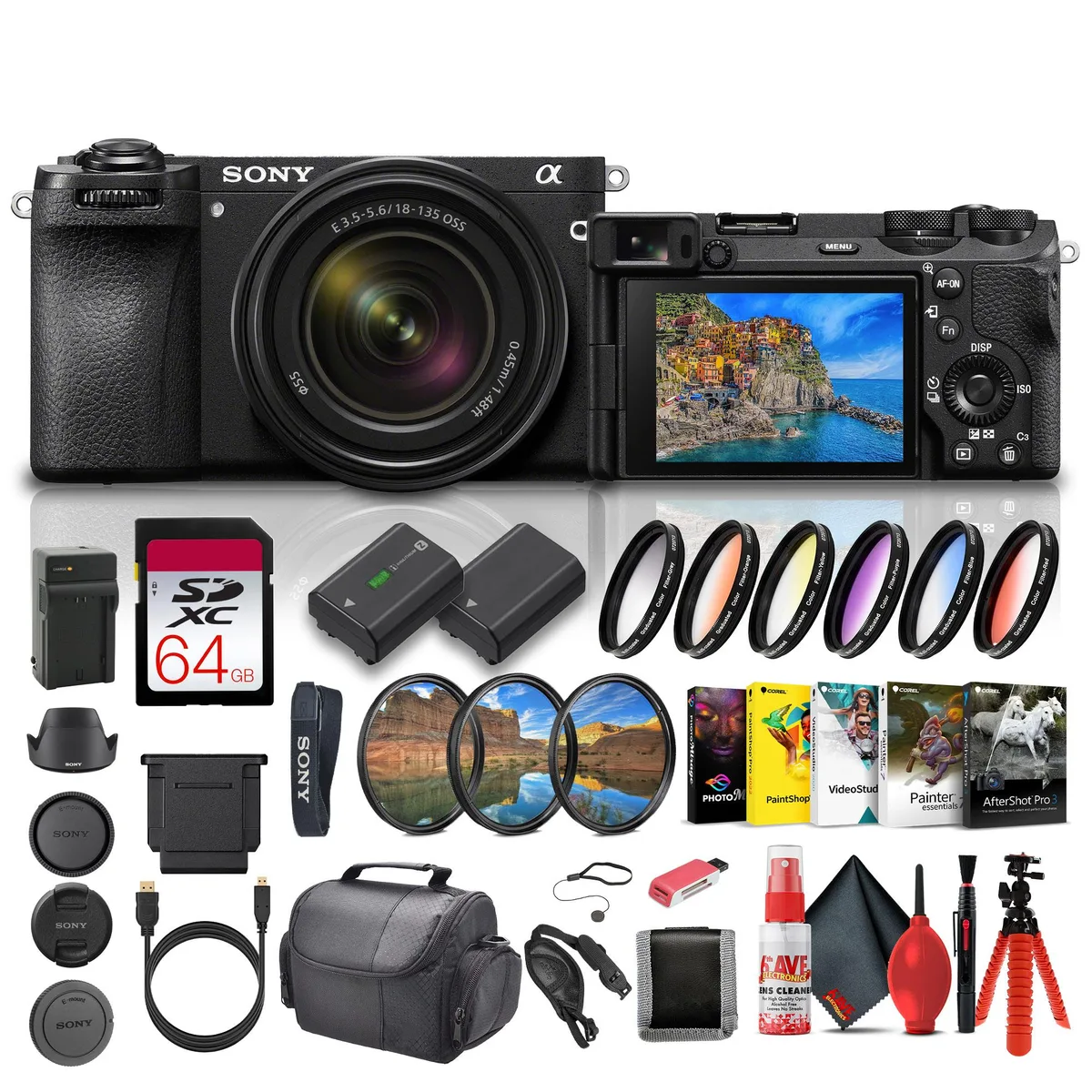 Sony Sony Alpha a6700 26 MP camera kit with 18-135mm lens and vlog bundle — product photo