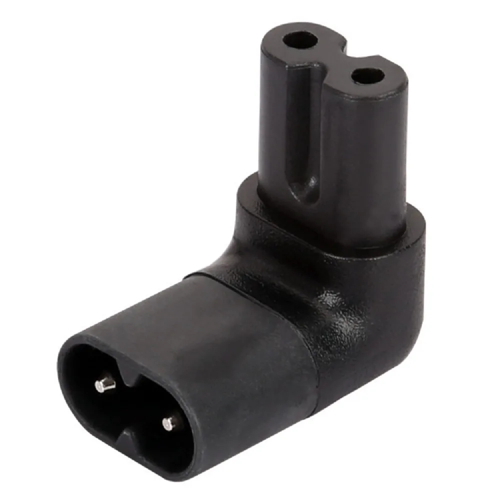 TeKit TeKit IEC320 C7 to C8 90° UP Angle Power Adapter 2-Pack — product photo