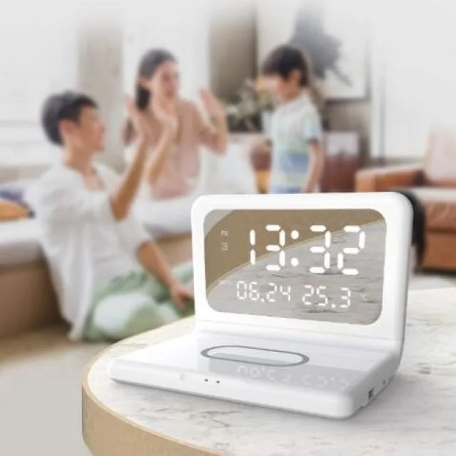Gemdeck Gemdeck Alarm Clock Wireless Charger 10W White — product photo
