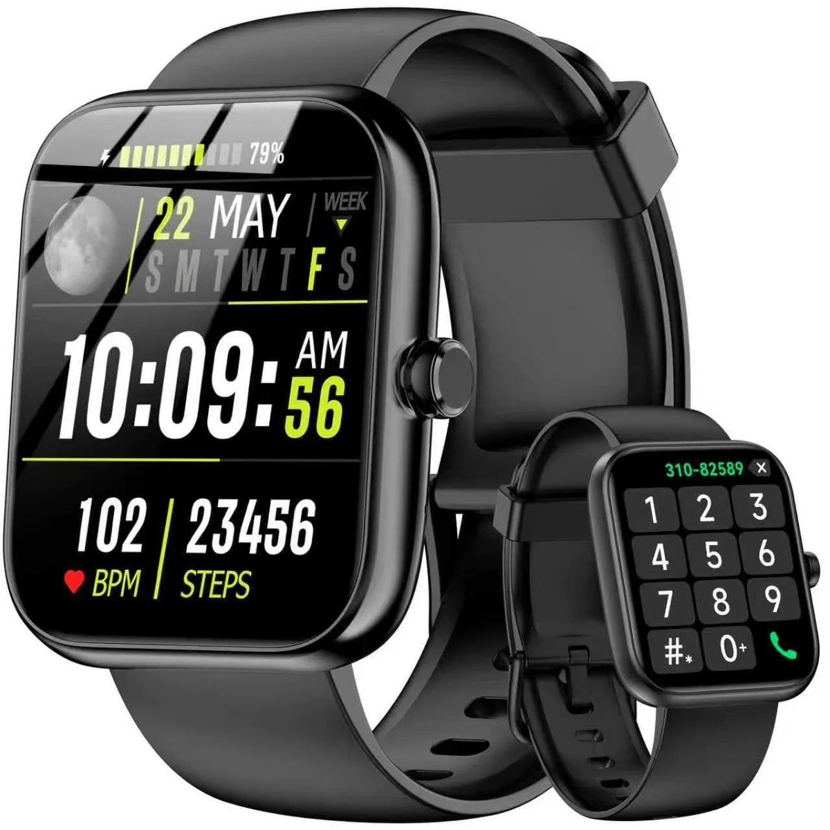  SENBONO IDW25W Smart Watch 1.83" Bluetooth 5.3 Alexa Black — product photo