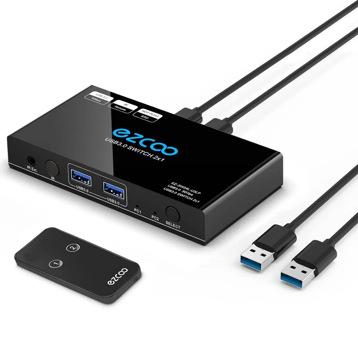 FOCUSTEC FOCUSTEC SW24U3L USB 3.0 KVM Switch 2-PC 4-Port — product photo