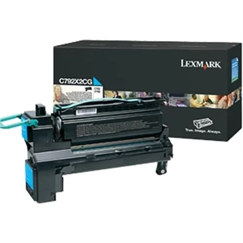 Lexmark C792A4CG cyan toner cartridge in sealed box