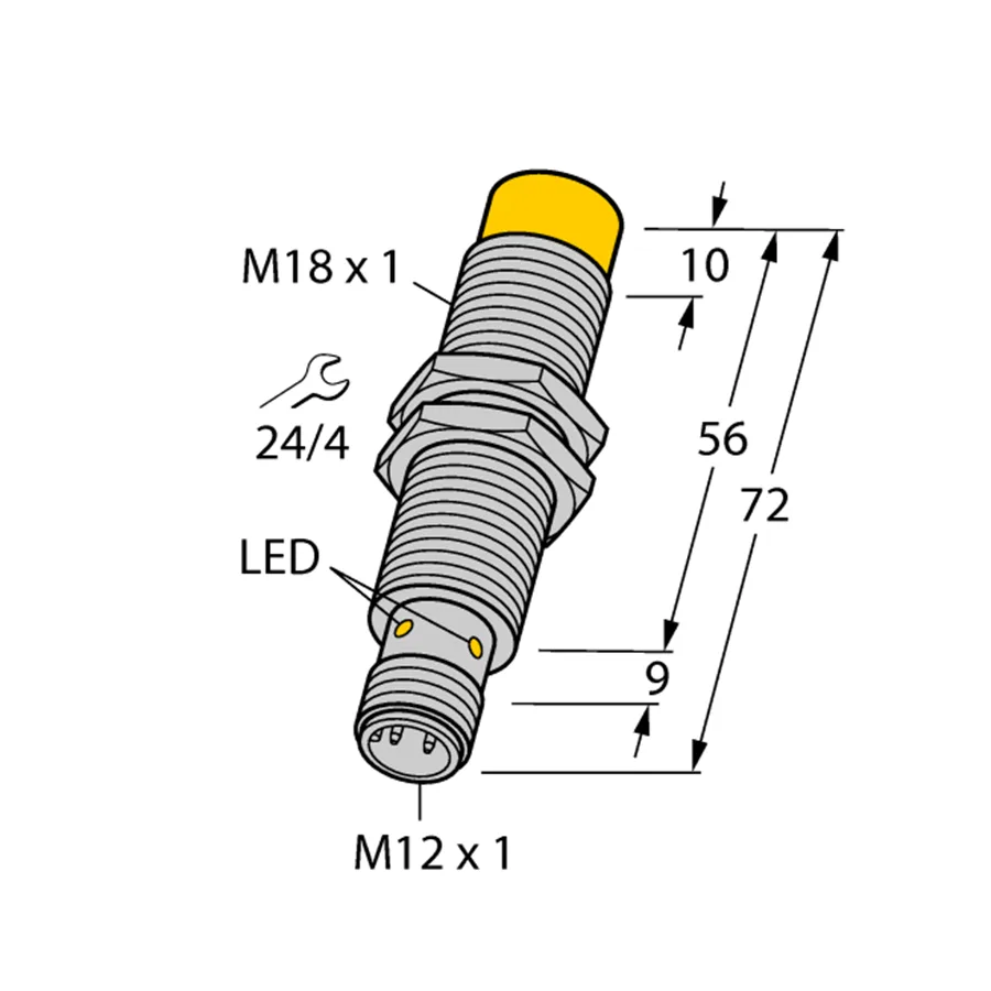Turck Turck NI8-M18E-AD4X-H1141 4411210 8 mm inductive sensor — product photo