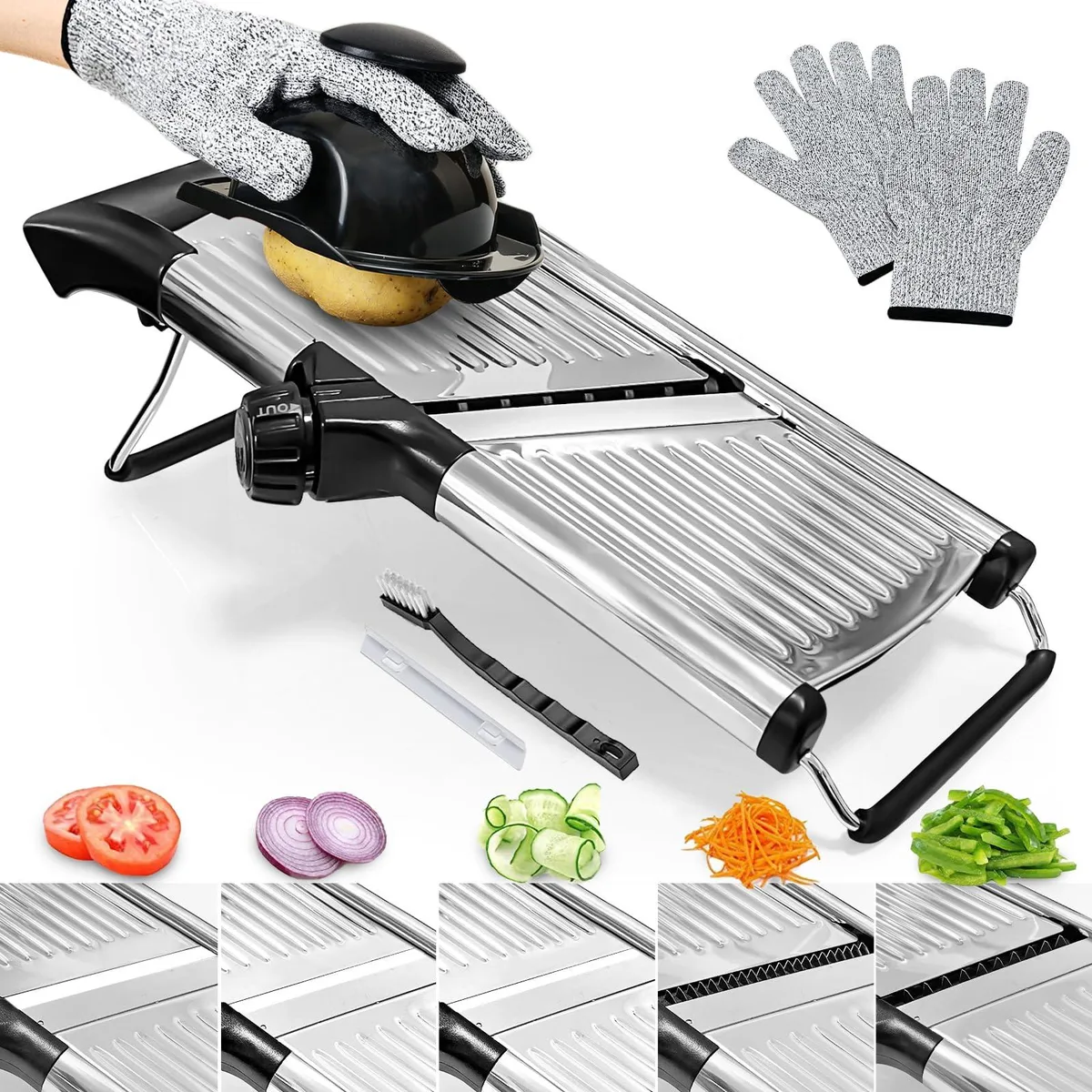  XAYCDEHN GE-1 Mandoline Slicer 15.76 in x 6.69 in x 1.18 in commercial kitchen appliance — product photo