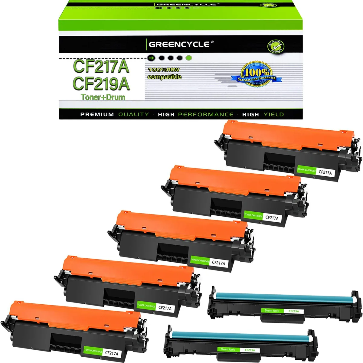 GREENCYCLE GREENCYCLE CF217A/CF219A 5 toner + 2 drum pack — product photo