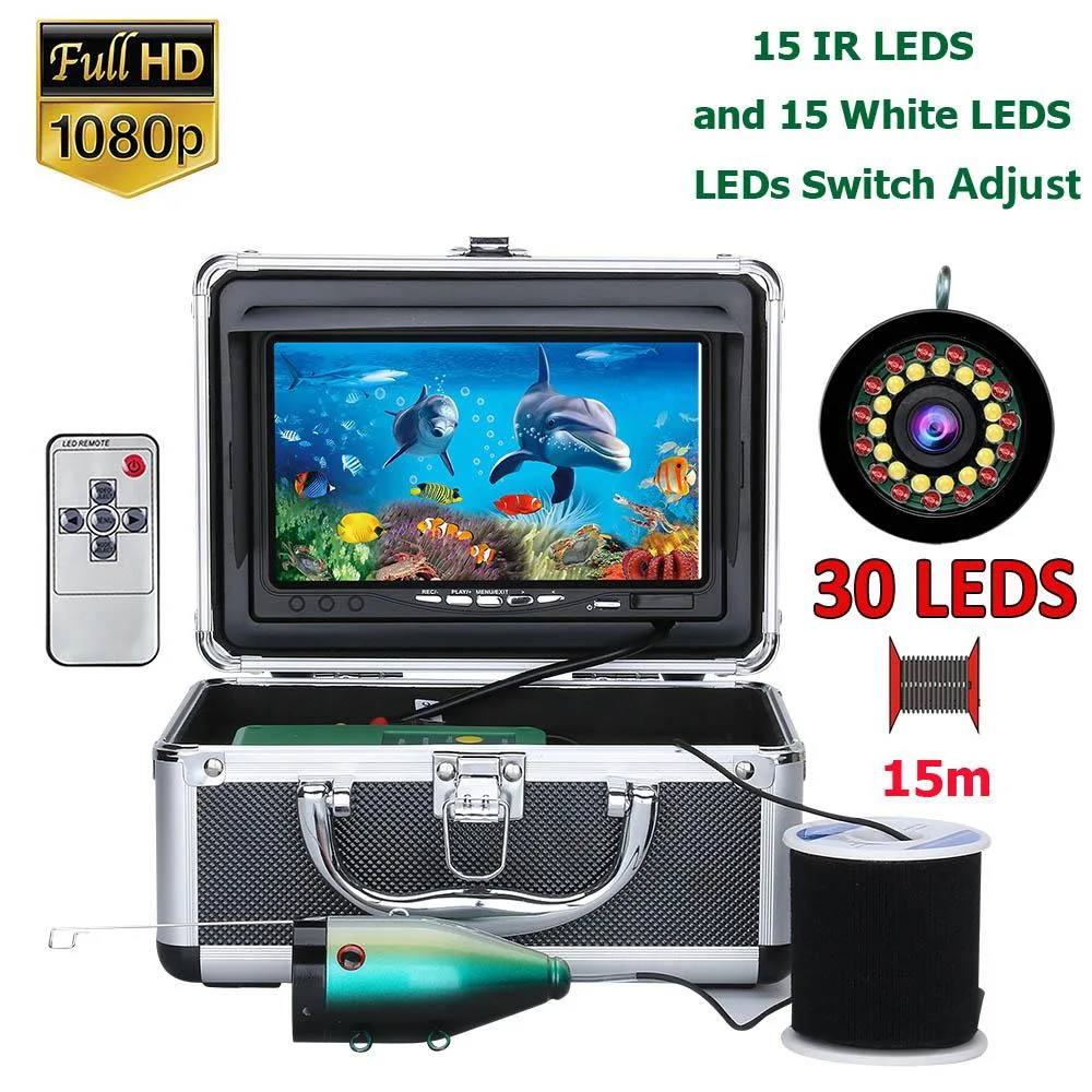 visiPower visiPower Underwater Fishing Camera 1.7" IPS 15m Cable 15 White + 15 IR LEDs 1080P 2MP — product photo