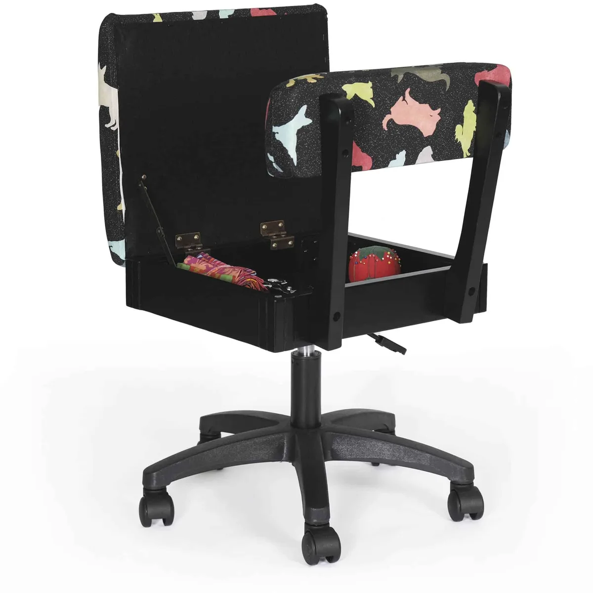 Arrow Sewing Cabinet Arrow Sewing Hydraulic Sewing Chair Good Dog Black — product photo