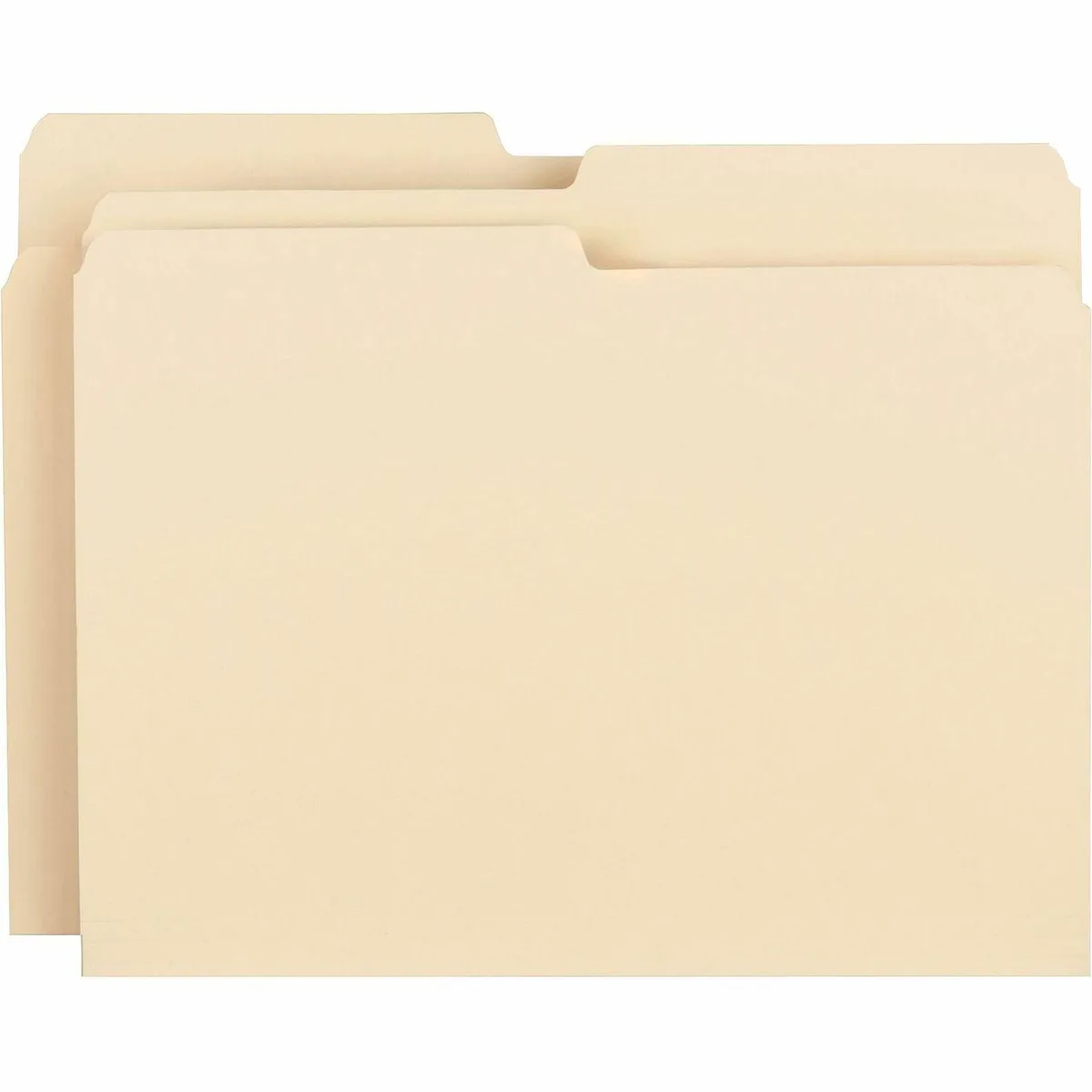 Business Source Business Source 17524 Manila File Folder 11 pt 1/2 Cut Assorted Tabs Letter 100 Box — product photo