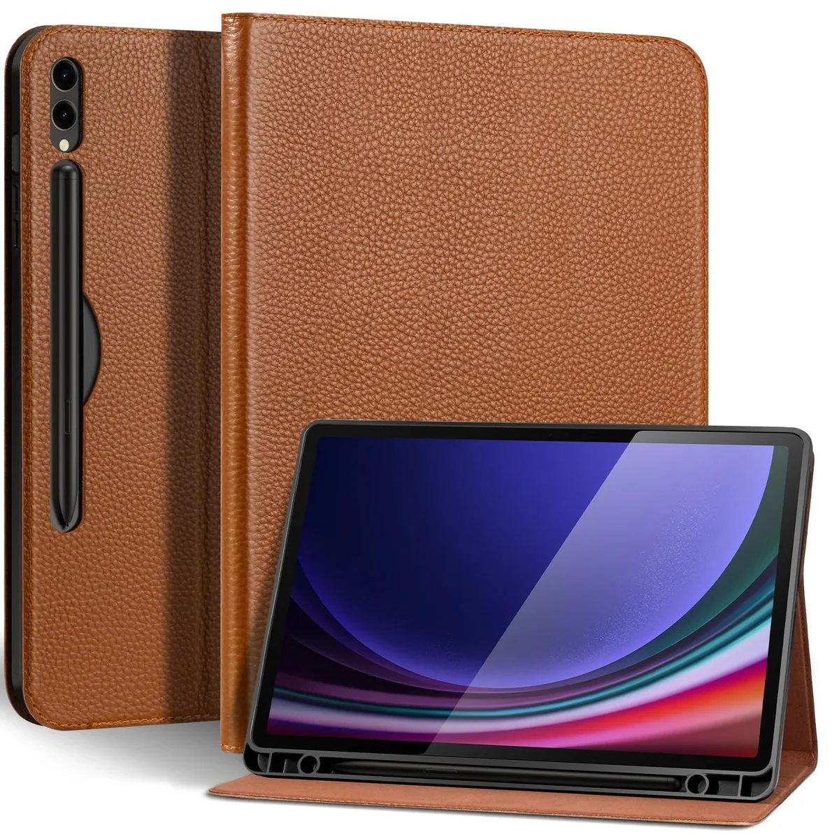 Avantalk Avantalk Genuine Leather Case for Samsung Galaxy Tab S10+/S9+/S9 FE+ 12.4 Inch Brown — product photo
