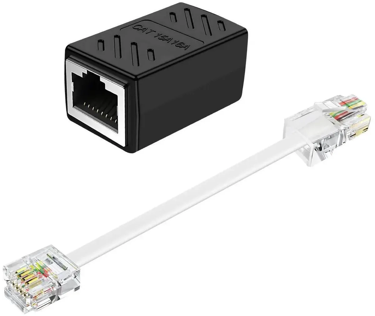 Vszerda Vszerda RJ11 to RJ45 Adapter 6P4C Male to 8P8C Female Network Ethernet Cable — product photo