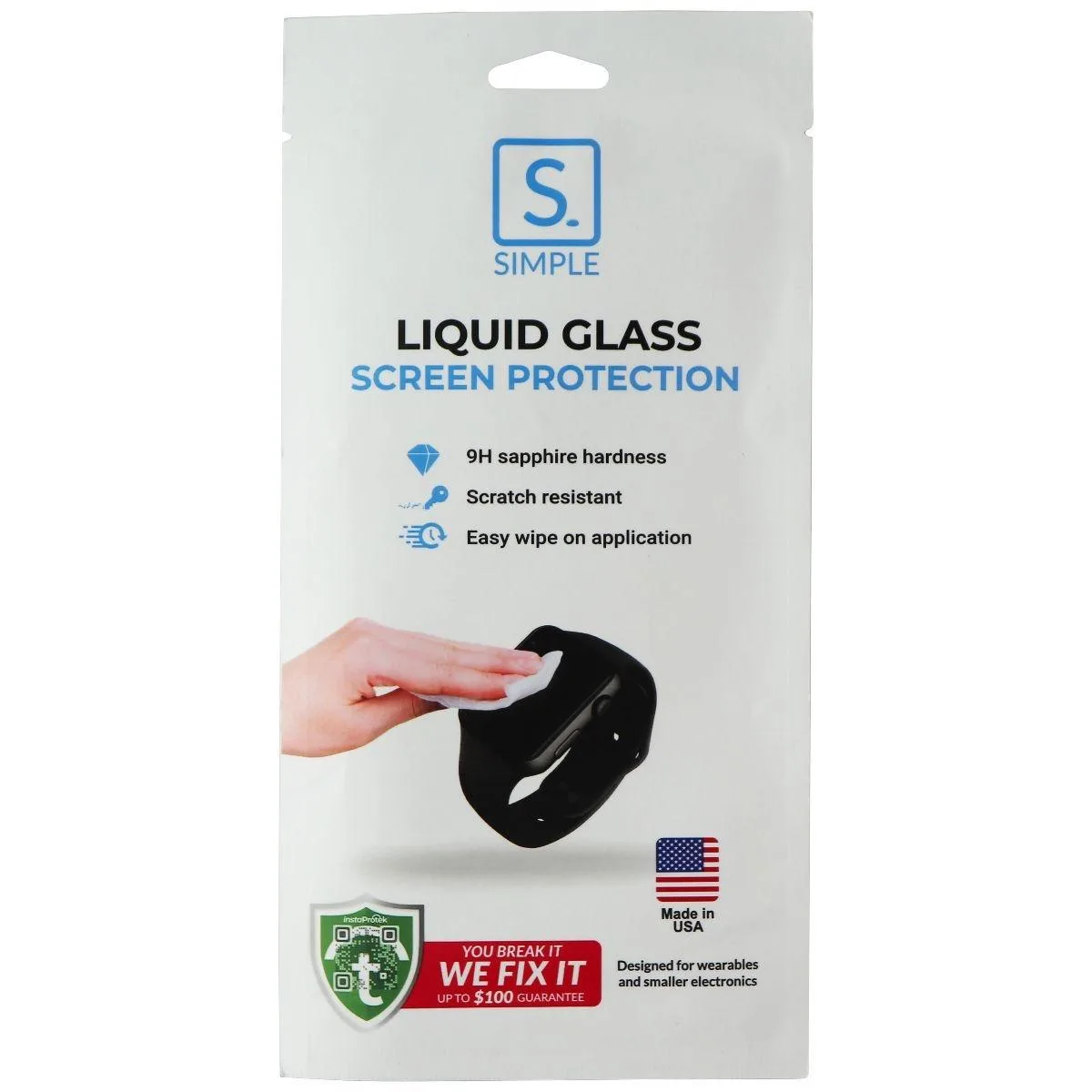 Real Simple Real Simple Liquid Glass Screen Protection for Apple Watch Series 3 4 5 7 — product photo