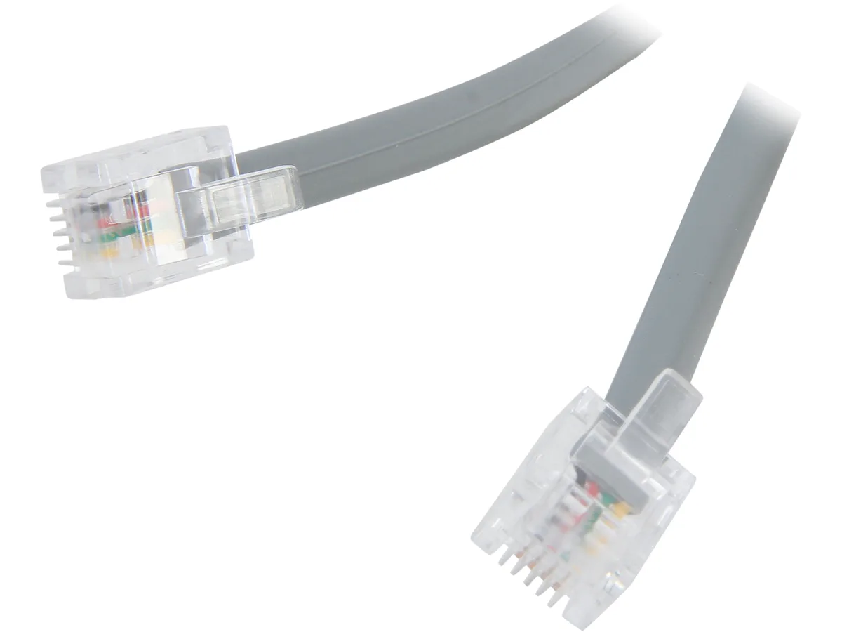 Cables To Go Cables To Go 09593 RJ11 6P4C Straight Modular Cable 50 ft Silver — product photo