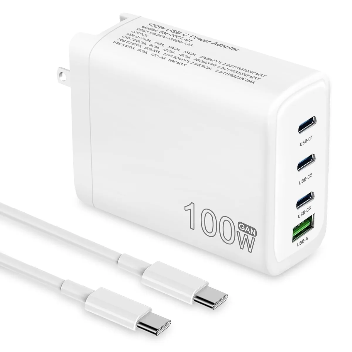  SiKER SM100CL-01 100W 4-Port GaN USB Charger — product photo