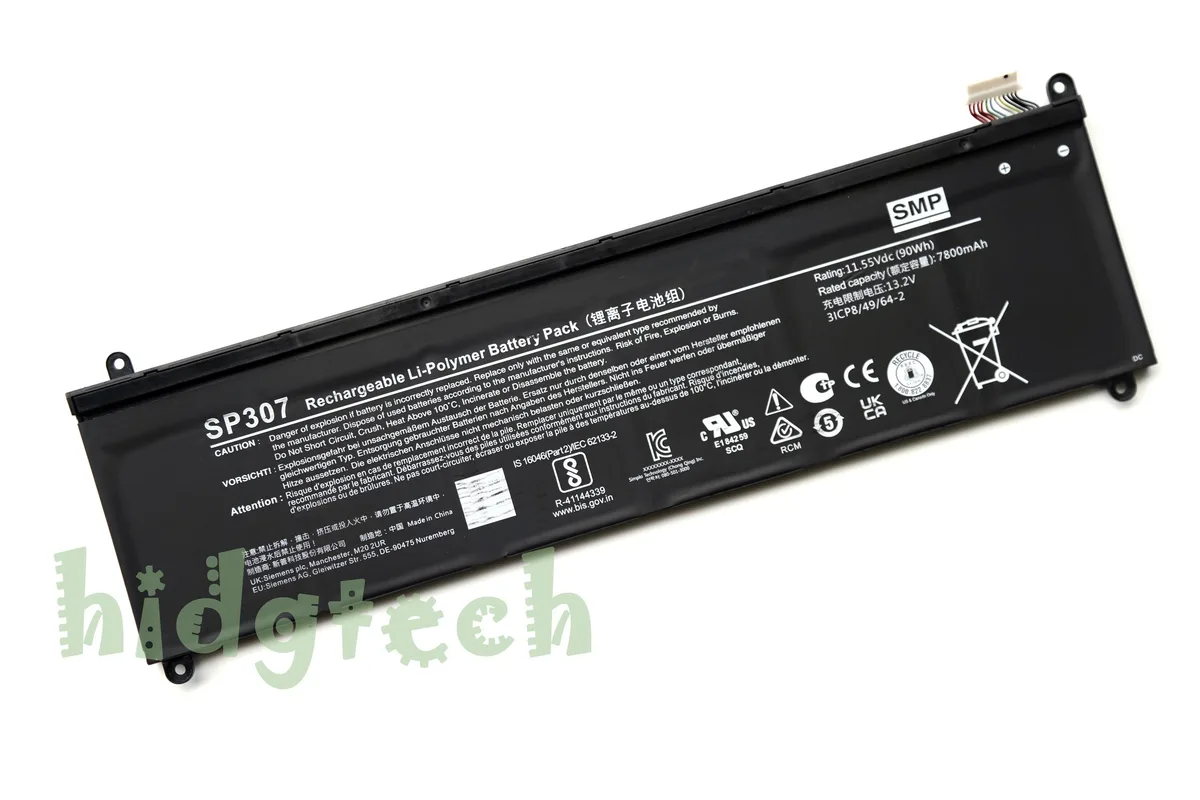 Beisite Beisite SP307 laptop battery 11.55V 90Wh 7800mAh for Siemens Simatic CNC 31CP8/49/64-2 — product photo