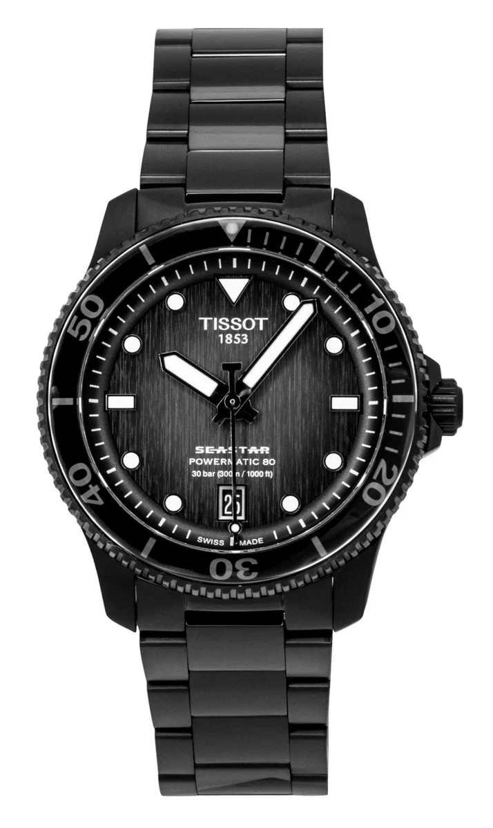 Tissot Tissot Seastar 1000 T120.807.33.051.00 40 mm Grey Black Dial Automatic Diver Watch — product photo
