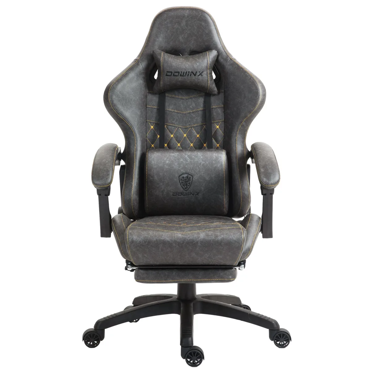 Dowinx Dowinx LS-6689 Gaming Chair Grey PU Leather 350 lb — product photo