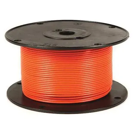 Orange stranded automotive wire on spool 100 ft
