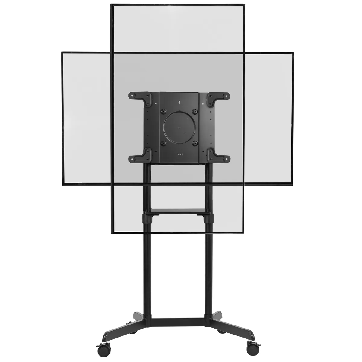 VIVO VIVO Black Mobile Portrait to Landscape TV Cart 32"–88" 154 lbs — product photo