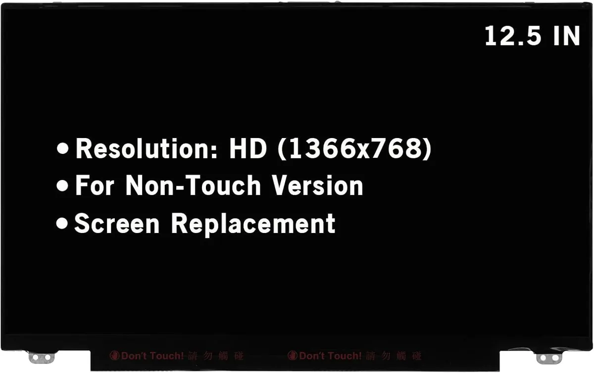 NUOLAISUN NUOLAISUN 12.5" HD 1366x768 30Pin Non-Touch Laptop Screen — product photo