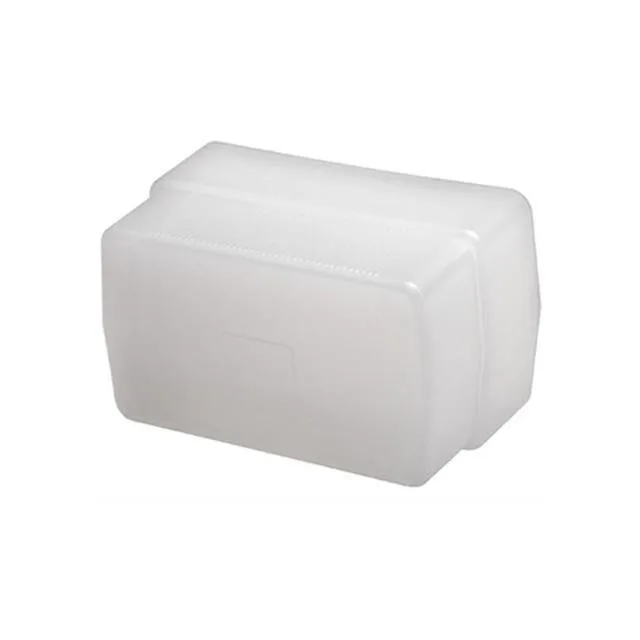White plastic diffuser dome for camera flash