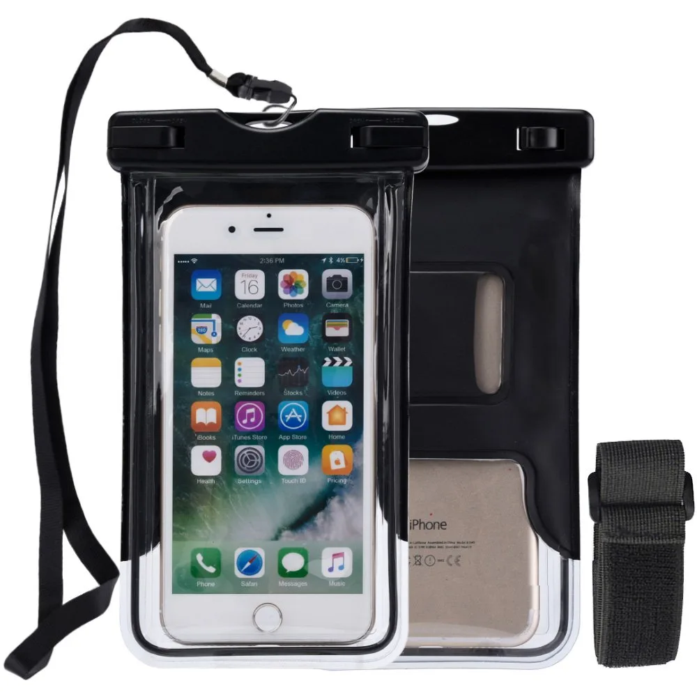 Fommy Fommy IPX8 Waterproof Case (Deluxe) Glow in the Dark with Arm Band &amp; Lanyard for Devices up to 6.0 Inches — product photo