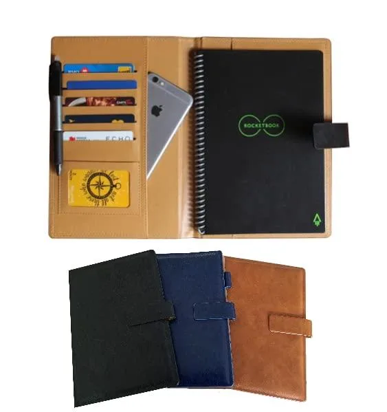 BeGreen Hard PU Leather Cover for Rocketbook Everlast Executive Size, Black — product photo
