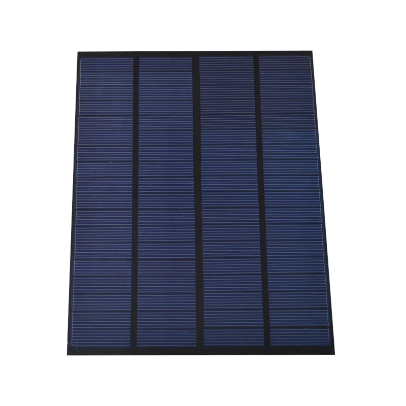 Blue polycrystalline solar panel, rectangular, 210 by 165 mm, thin profile